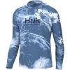 imageHUK Mens Pursuit Pattern Crew Sleeve Performance ShirtMossy Oak  Stormwater Spindrift