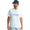 imageHUK Mens Pursuit Short Sleeve Performance Shirt  Sun ProtectionWhite 30