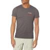 imageHUK Mens Short Sleeve Tee  Performance Fishing TShirtStriped Horizon  Volcanic Ash Heather