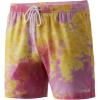 imageHUK Mens Volley 55quot Elastic Waist QuickDry Swim ShortsTie Dye  Pink Lady