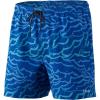 imageHUK Mens Volley 55quot Elastic Waist QuickDry Swim ShortsWaves  Huk Blue