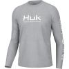 imageHUK Pursuit Heather Long Sleeve Fishing Shirt for MenHarbor Mist Heather