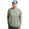 imageHUK Pursuit Heather Long Sleeve Fishing Shirt for MenHeather Moss