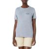imageHUK Womens Performance Fishing Crew Tee  Ladies TShirtFloral Splash  Ice Blue Heather
