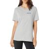 imageHUK Womens Performance Fishing Crew Tee  Ladies TShirtFloral Splash  Sharkskin Heather