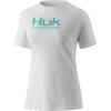 imageHUK Womens Performance Fishing Crew Tee  Ladies TShirtLogo  White