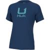 imageHUK Womens Performance Fishing Logo Tee Short Sleeve TShirtSet Sail