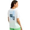 imageHUK Womens Short Sleeve Pocket Tee Fishing TShirtHuk Block Beach  White