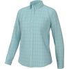 imageHuk Standard Tide Point Pattern Long Sleeve Shirt Button Down for Women Island Paradise Medium