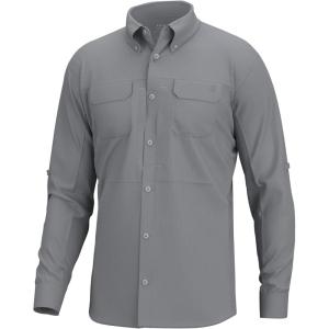 imageHUK Mens A1a Woven Performance Long Sleeve ButtonHarbor Mist