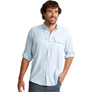 imageHUK Mens A1a Woven Performance Long Sleeve ButtonIce Water
