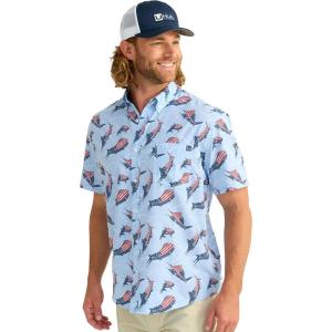 imageHUK Mens A1a Woven Performance Long Sleeve ButtonKc  Windsurfer