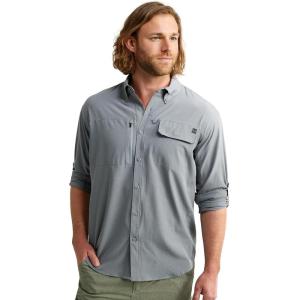 imageHUK Mens A1a Woven Performance Long Sleeve ButtonNight Owl