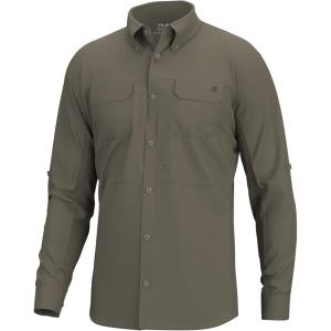imageHUK Mens A1a Woven Performance Long Sleeve ButtonOverland
