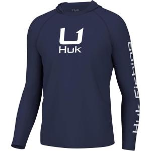 imageHUK Mens Icon Hoodie Fishing Shirt with Sun ProtectionNaval Academy
