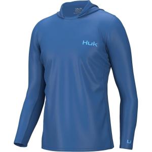imageHUK Mens Icon Hoodie Fishing Shirt with Sun ProtectionSet Sail