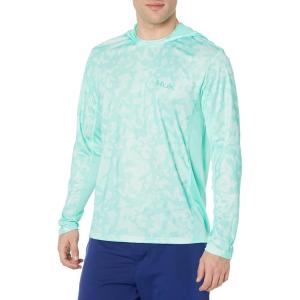 imageHUK Mens Icon X Camo Hoodie UPF 50 LongSleeve Fishing ShirtRunning Lakes  Beach Glass