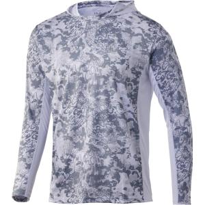 imageHUK Mens Icon X Camo Hoodie UPF 50 LongSleeve Fishing ShirtTide Change  Hogs Back