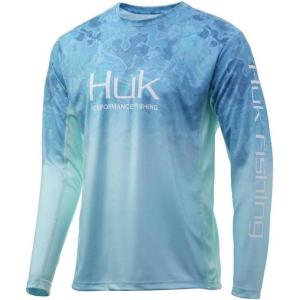imageHUK Mens Icon X Camo Long Sleeve Performance Fishing ShirtBoca Grande  Fade