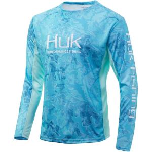 imageHUK Mens Icon X Camo Long Sleeve Performance Fishing ShirtBoca Grande