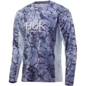 imageHUK Mens Icon X Camo Long Sleeve Performance Fishing ShirtCurrent Erie
