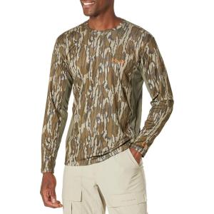 imageHUK Mens Icon X Camo Long Sleeve Performance Fishing ShirtMossy Oak Bottomland