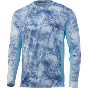imageHUK Mens Icon X Camo Long Sleeve Performance Fishing ShirtMossy Oak Evenflow