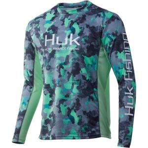 imageHUK Mens Icon X Camo Long Sleeve Performance Fishing ShirtNew Superior  Refraction