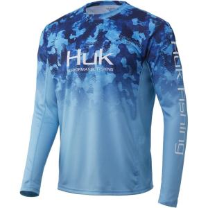 imageHUK Mens Icon X Camo Long Sleeve Performance Fishing ShirtRefraction San Sal