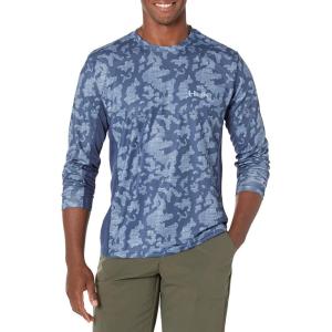 imageHUK Mens Icon X Camo Long Sleeve Performance Fishing ShirtRunning Lakes  Sargasso Sea
