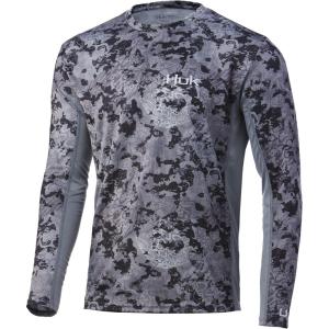 imageHUK Mens Icon X Camo Long Sleeve Performance Fishing ShirtTide Change  Castaway