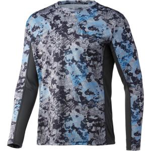 imageHUK Mens Icon X Camo Long Sleeve Performance Fishing ShirtTide Change  Perigian