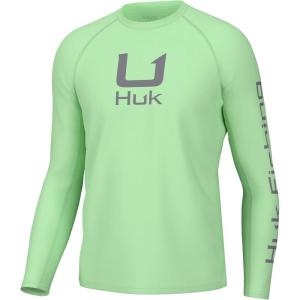 imageHUK Mens Icon X Crew LongSleeve Performance Fishing ShirtPatina