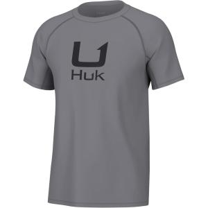 imageHUK Mens Icon X Crew ShortSleeve Performance Fishing ShirtNight Owl