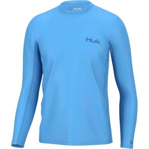 imageHUK Mens Icon X Long Sleeve Performance Fishing ShirtAzure Blue
