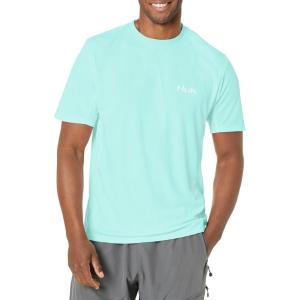 imageHUK Mens Icon X Short Sleeve Fishing Shirt with Sun ProtectionBeach Glass