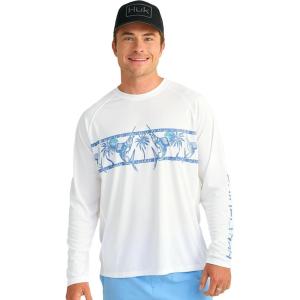 imageHUK Mens Kc Scott Patterned Pursuit Hoodie Hooded Fishing ShirtQuiet Harbor