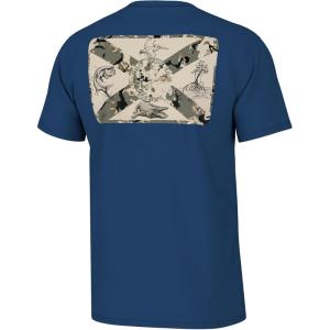 imageHUK Mens Kc Scott Short Sleeve Tee Performance Fishing TShirtState Staples  Set Sail
