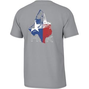 imageHUK Mens Kc Scott Short Sleeve Tee Performance Fishing TShirtTexas Redfish  Harbor Mist