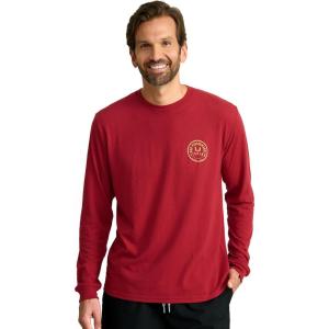 imageHUK Mens Long Sleeve Performance Tee Fishing TShirtScarlet Blaze