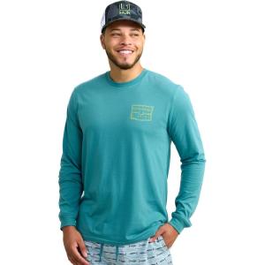 imageHUK Mens Long Sleeve Performance Tee Fishing TShirtStorm Blue
