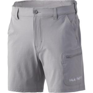 imageHUK Mens Next Level 7quot QuickDrying Performance Fishing Shorts with UPF 30 Sun ProtectionOvercast Grey