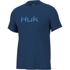 imageHUK Mens Performance Fishing Logo Tee Short Sleeve QuickDrySet Sail