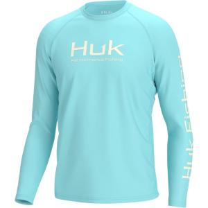 imageHUK Mens Pursuit Vented Long Sleeve 30 UPF Fishing ShirtIsland Paradise