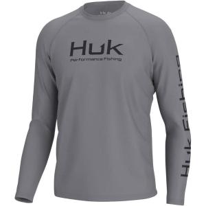imageHUK Mens Pursuit Vented Long Sleeve 30 UPF Fishing ShirtNight Owl