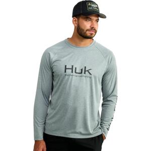 imageHUK Mens Pursuit Vented Long Sleeve 30 UPF Fishing ShirtNight Owl Heather