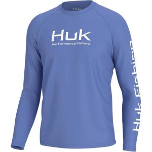 imageHUK Mens Pursuit Vented Long Sleeve 30 UPF Fishing ShirtWedgewood