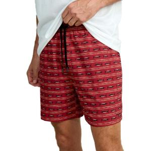 imageHUK Mens Pursuit Volley Pattern QuickDry ShortsAll Over Print  Scarlet Blaze