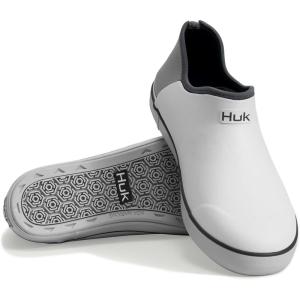 imageHUK Mens Rogue Wave Waterproof Fishing Shoes with Superior Traction ampamp Comfortable Eva Footbed Rain BootWhite