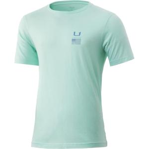 imageHUK Mens Short Sleeve Tee  Performance Fishing TShirtAmericana Brand  Beach Glass Heather